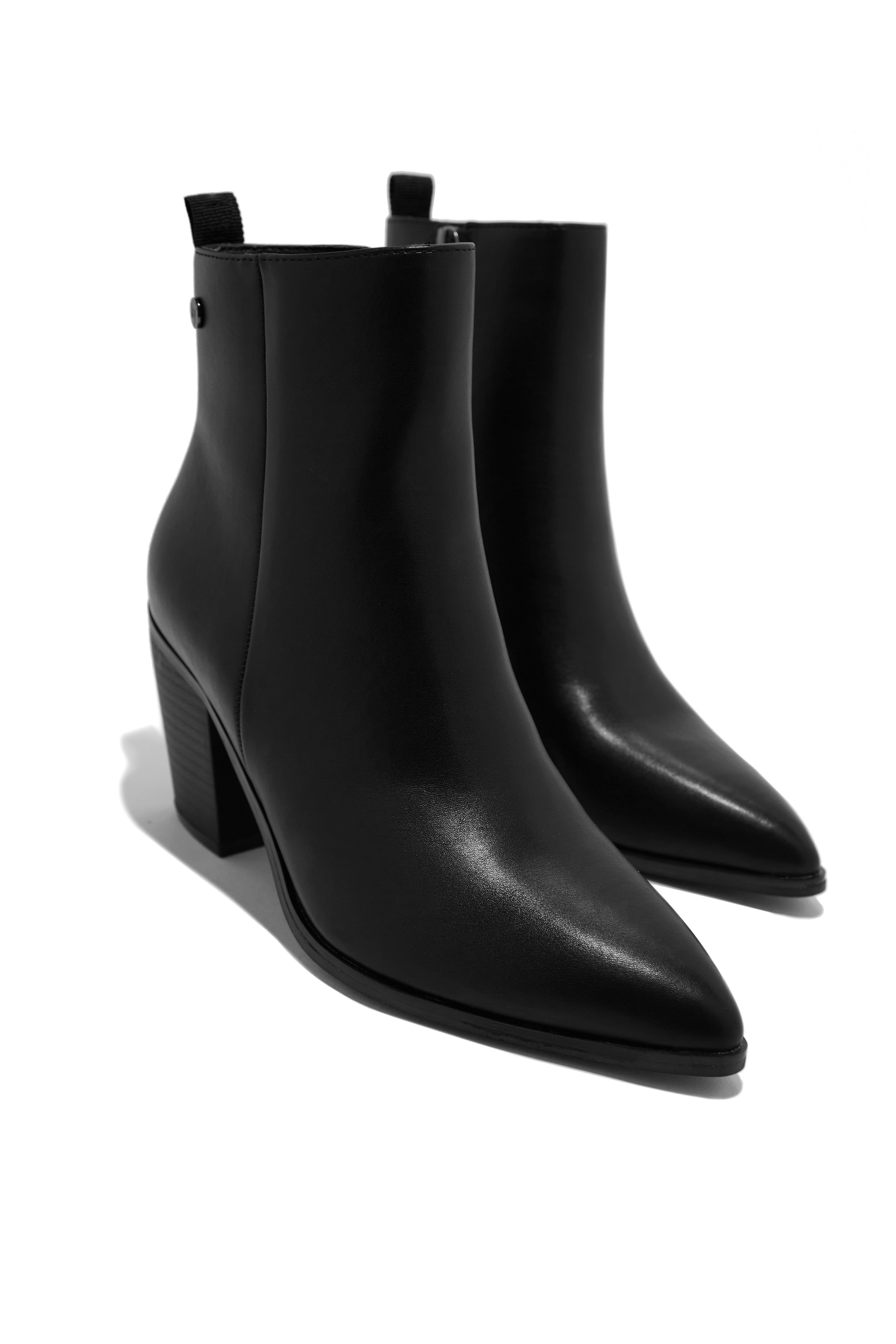 Kayleen Block Heel Ankle Boots - Black sold by Miss Lola product image thumbnail 2