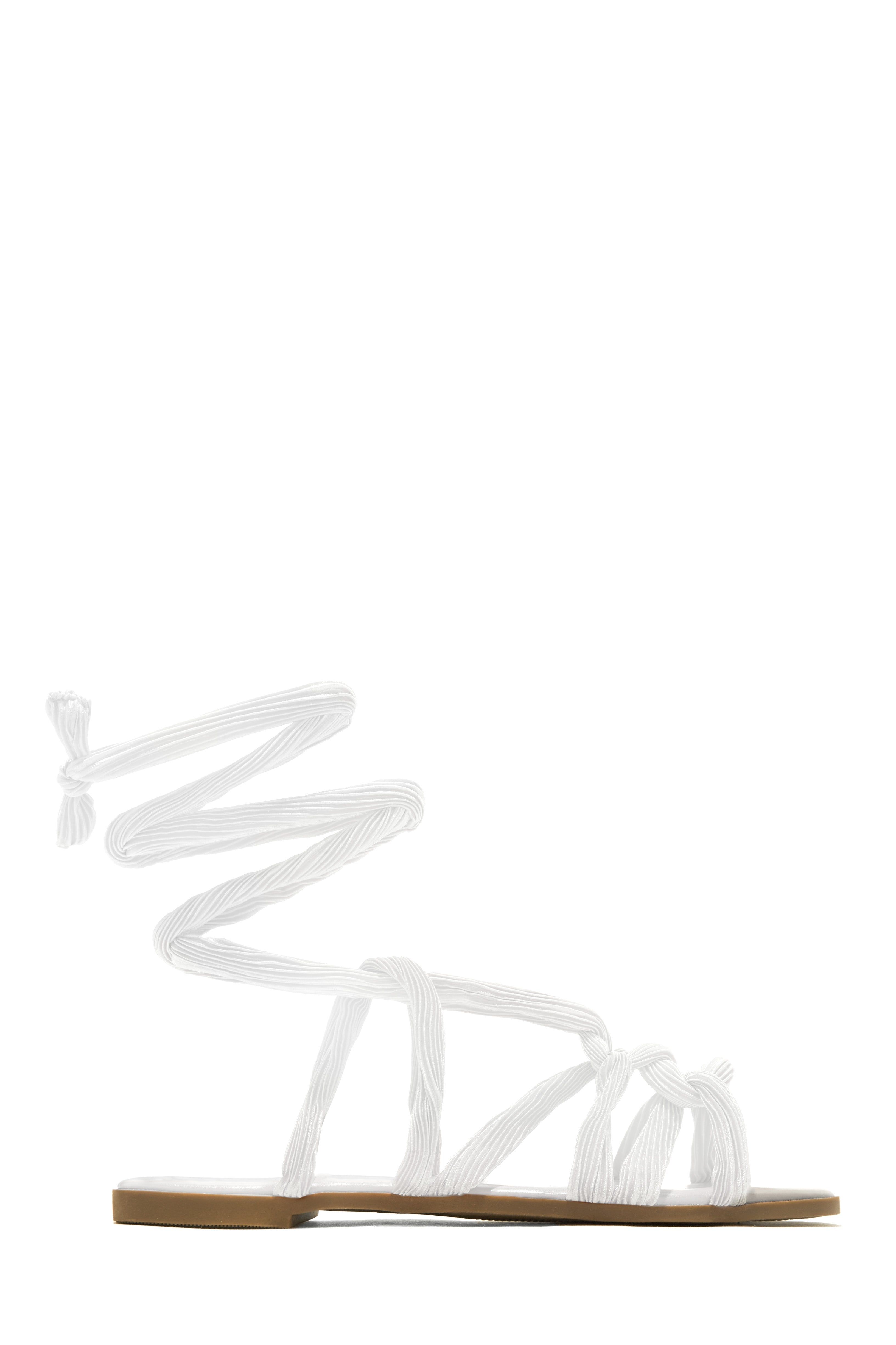 Bora Bora Lace Up Sandals - White sold by Miss Lola product image thumbnail 2