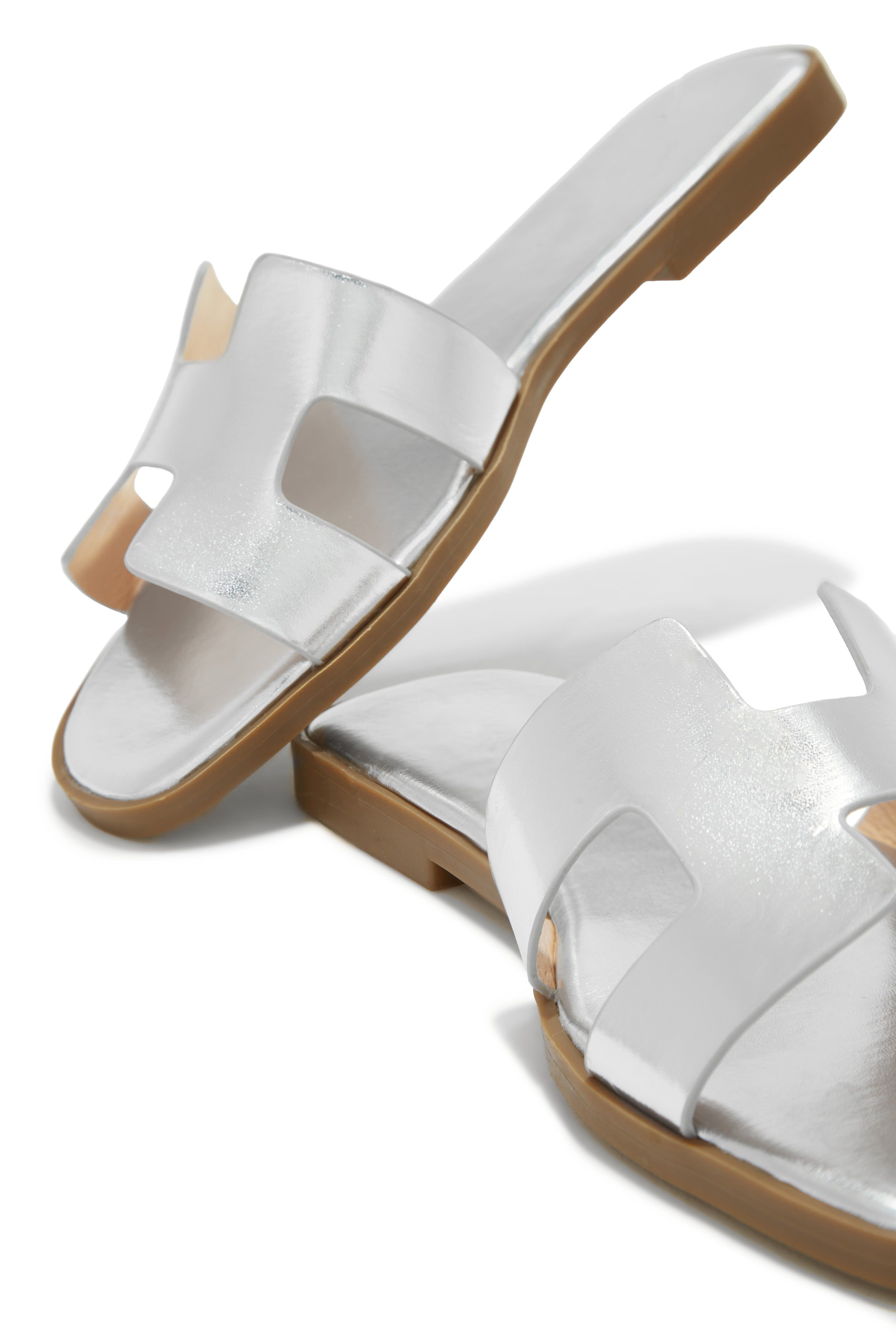 Bianka Slip On Sandals - Silver sold by Miss Lola product image thumbnail 5