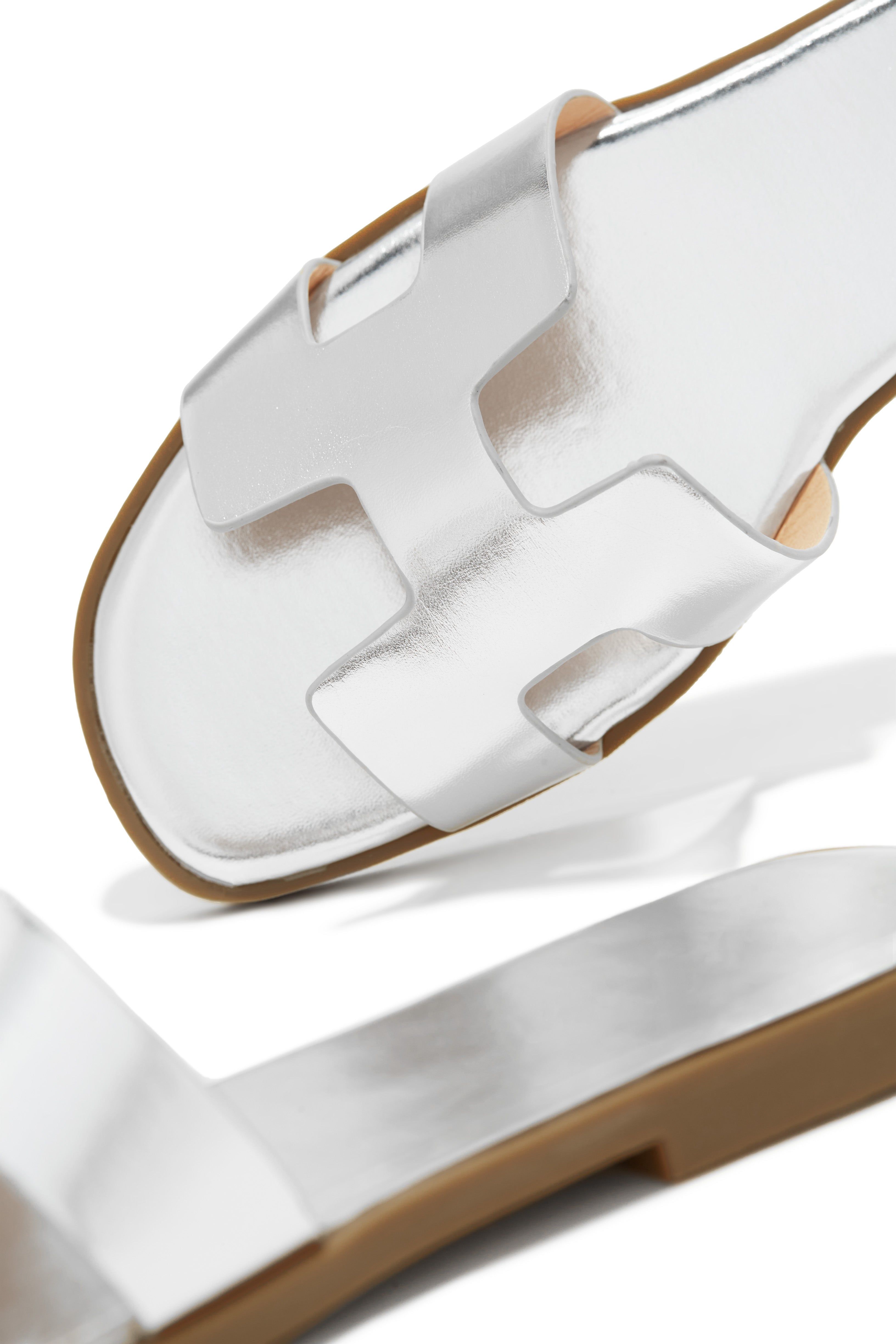 Bianka Slip On Sandals - Silver sold by Miss Lola product image thumbnail 4