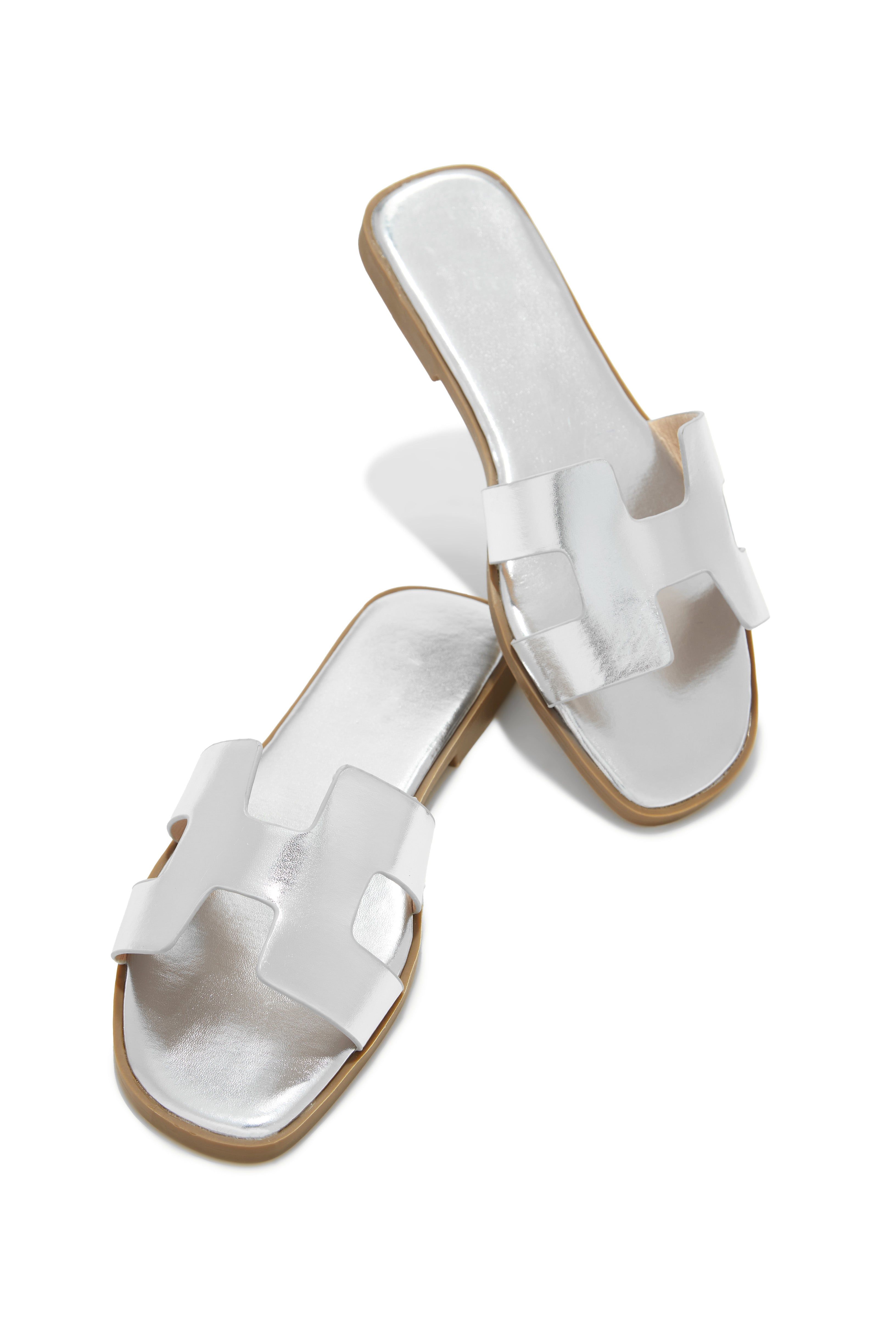 Bianka Slip On Sandals - Silver sold by Miss Lola product image thumbnail 3
