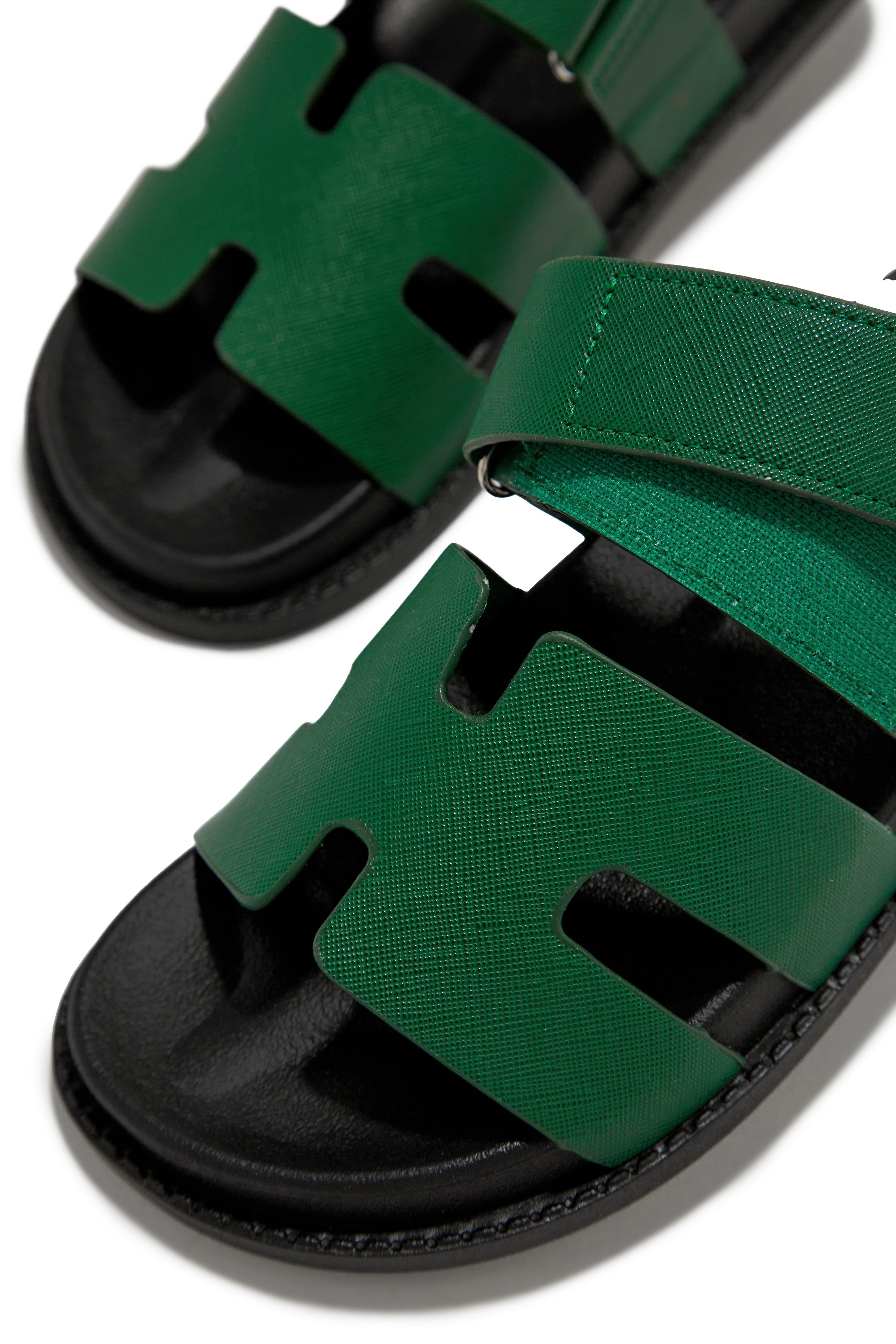Evana Slip On Sandals - Green sold by Miss Lola product image thumbnail 3