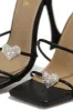 About Love Embellished Lace Up High Heels - Black sold by Miss Lola