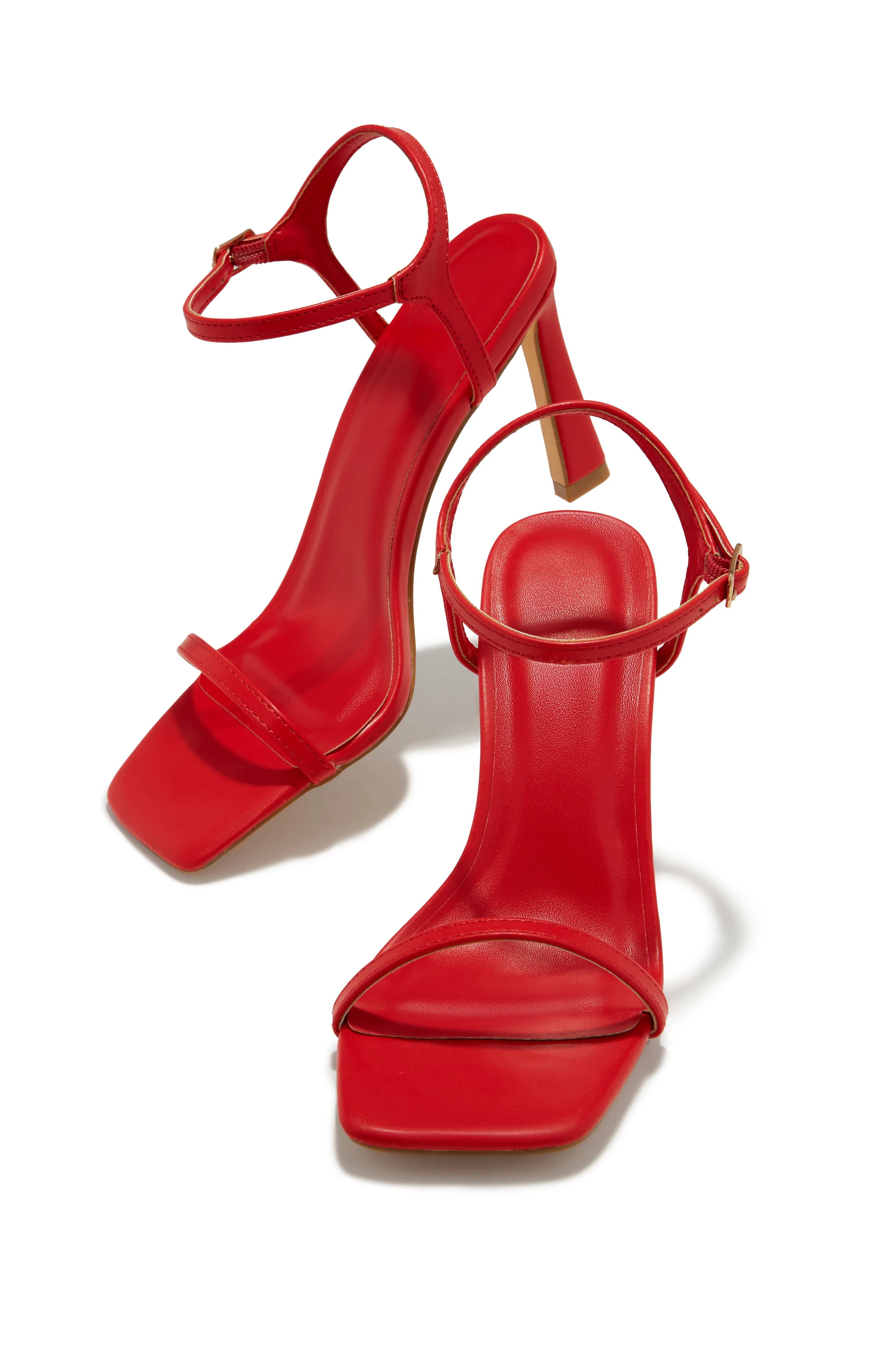 Lorie Single Sole Mid Heels - Red sold by Miss Lola product image thumbnail 2