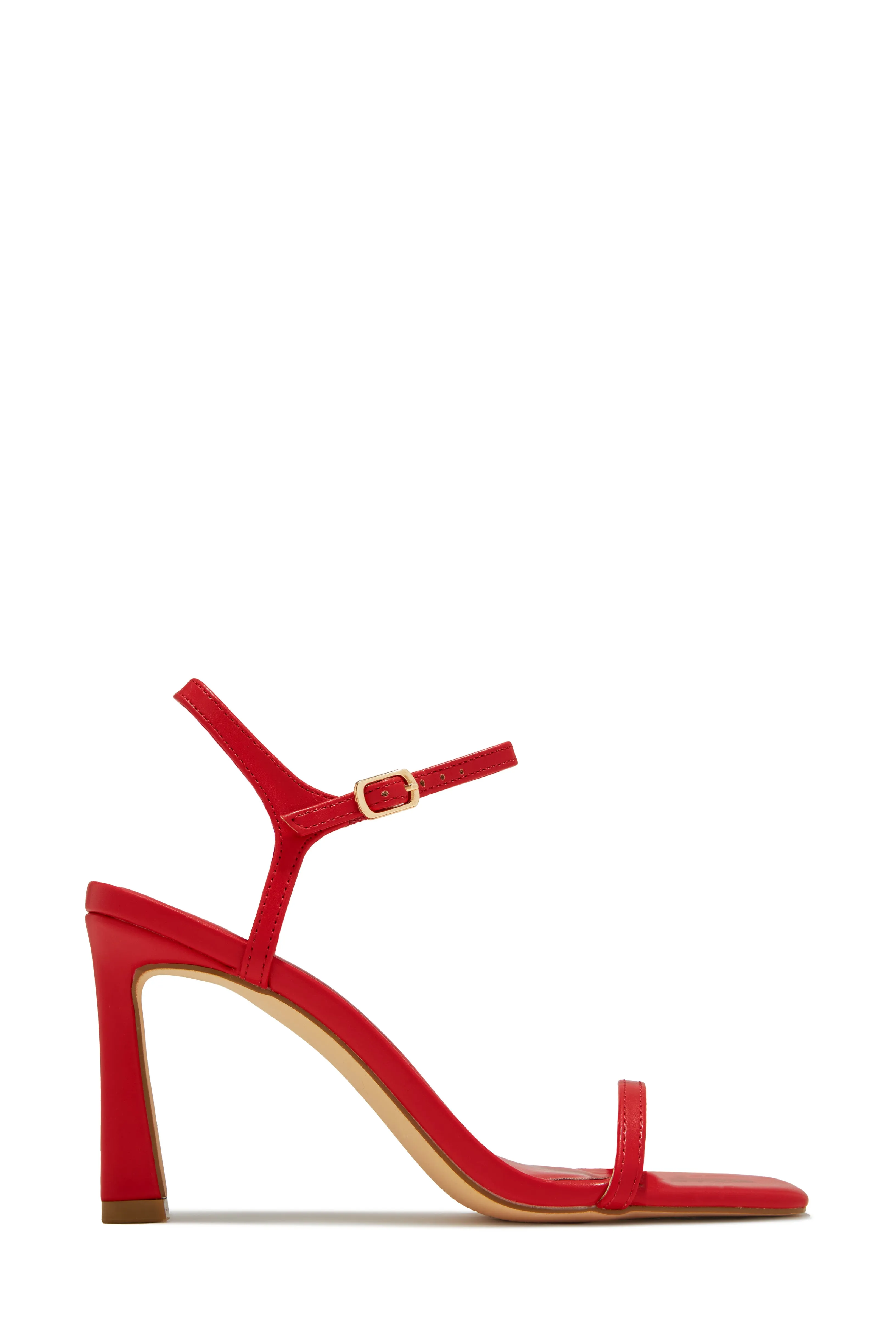 Lorie Single Sole Mid Heels - Red sold by Miss Lola product image thumbnail 5