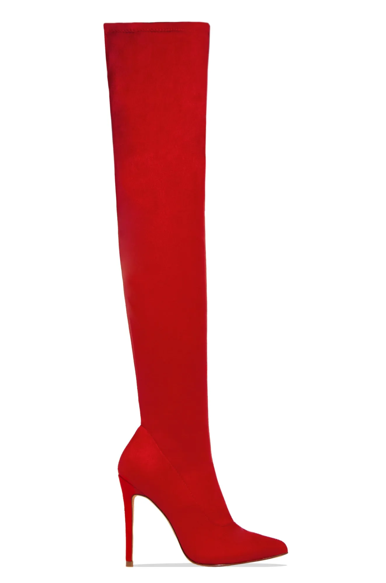Sultry Touch Over The Knee Boots - Red sold by Miss Lola product image thumbnail 4