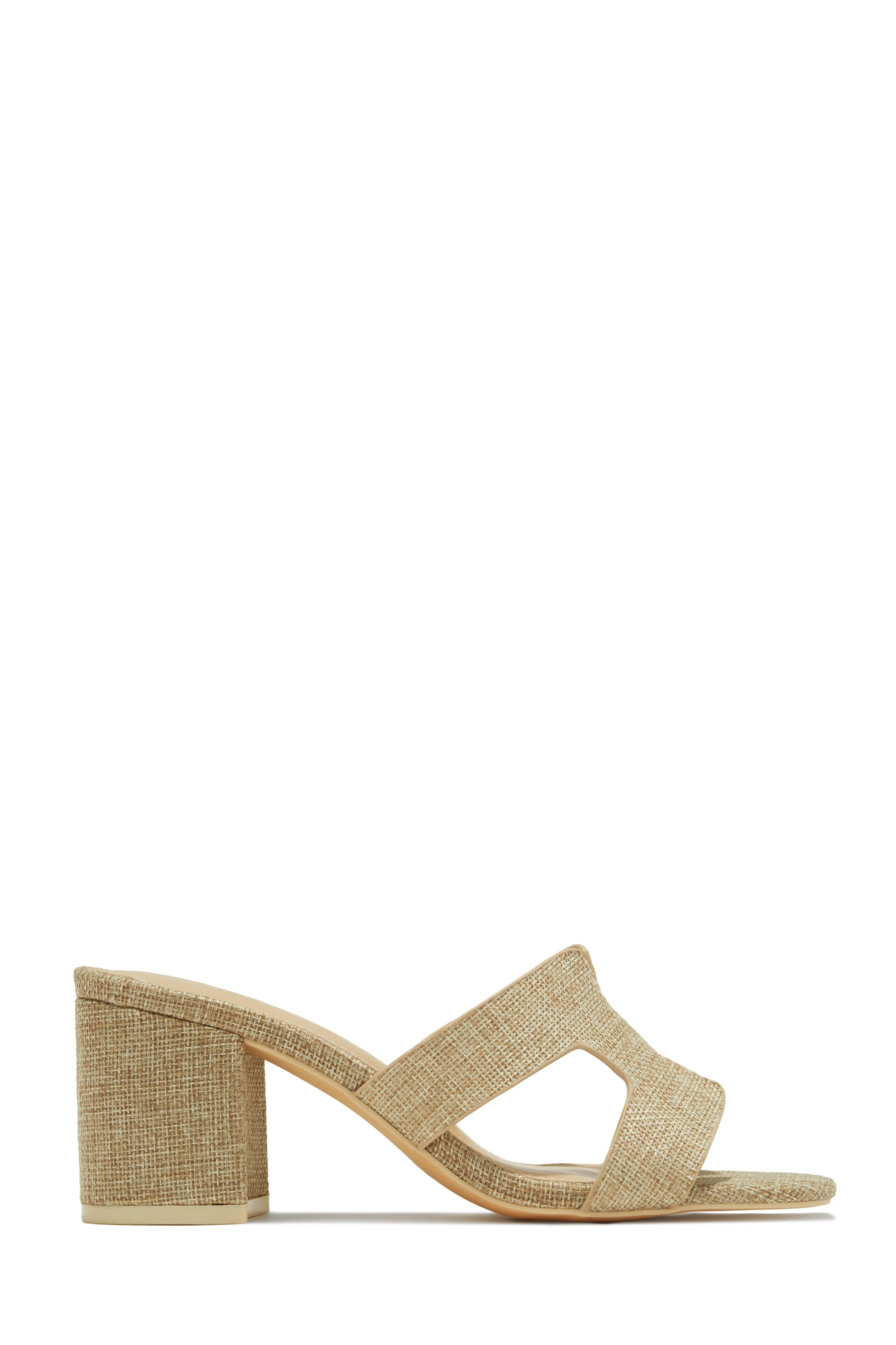 Carina Block Heel Mules - Natural sold by Miss Lola product image thumbnail 4