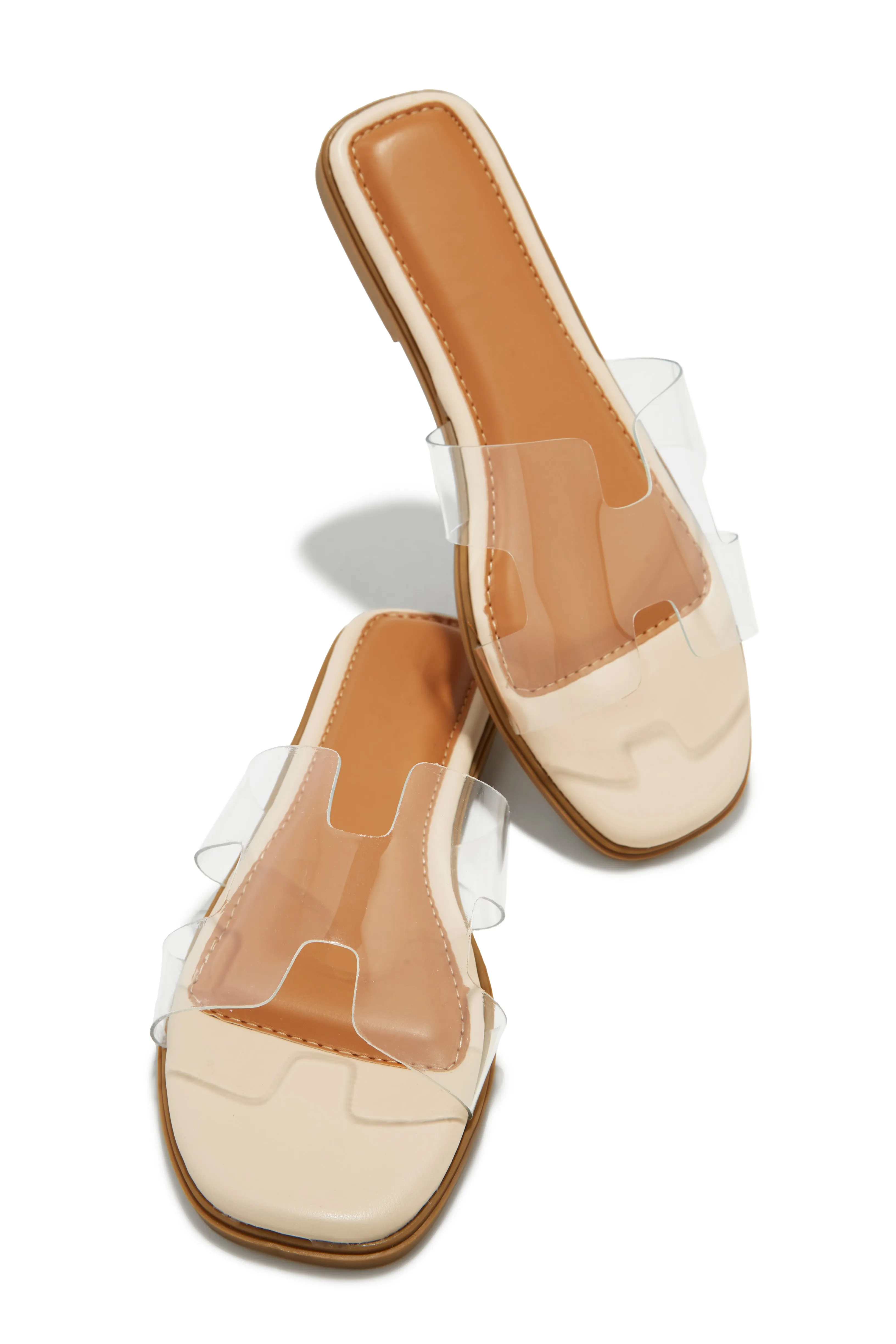 Byanka Slip On Sandals - Clear sold by Miss Lola