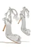 Forever and Ever Heart Single Sole Heels - Silver sold by Miss Lola