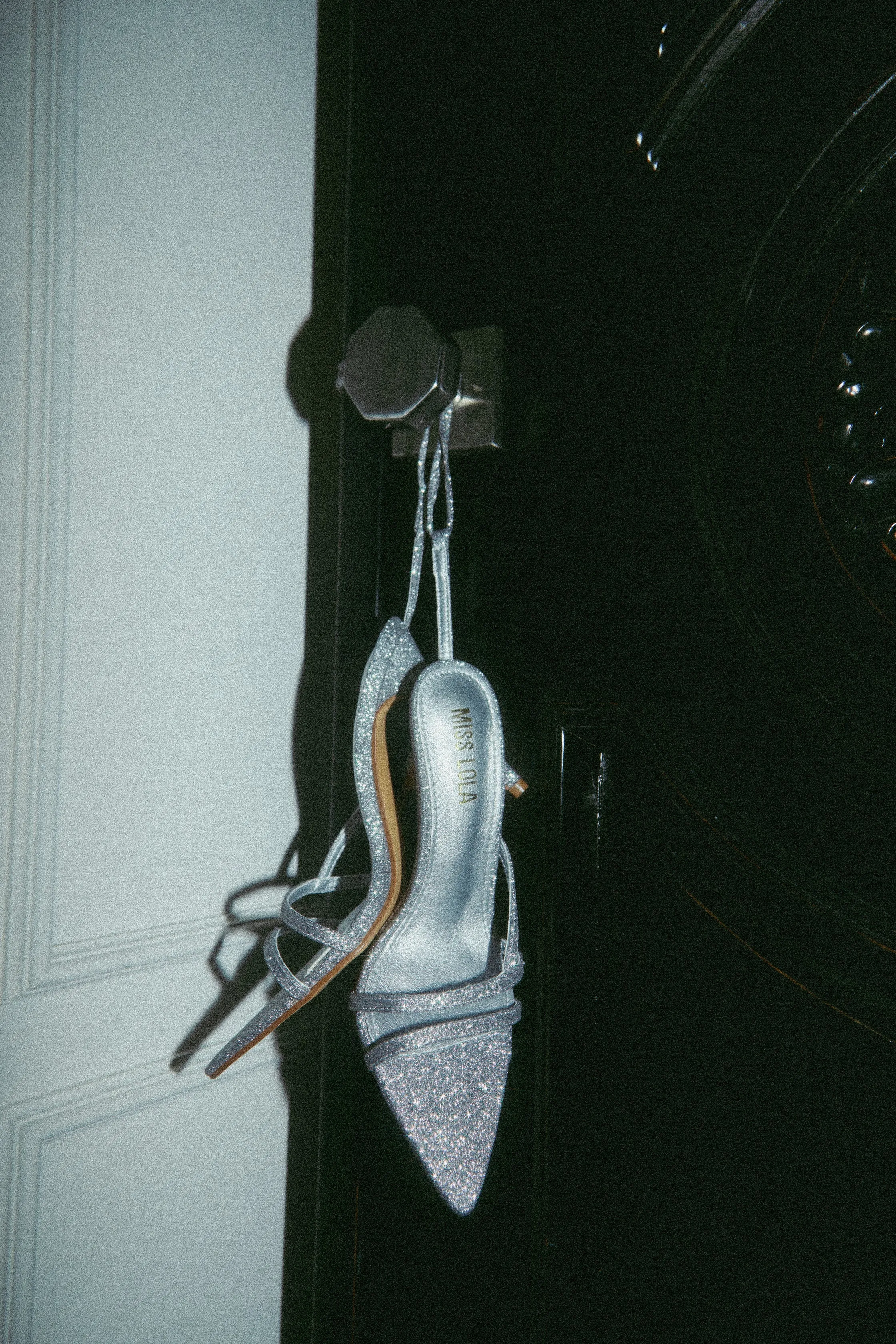 Kimana Glitter Lace Up Heels - Silver sold by Miss Lola product image thumbnail 4