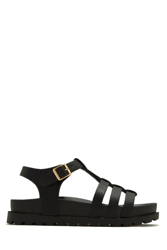 Vacay Ready Caged Sandals - Black sold by Miss Lola