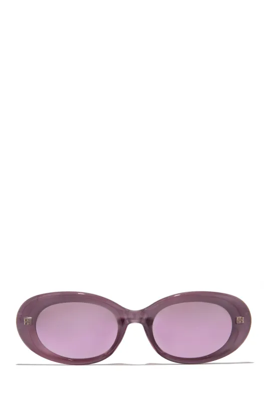 Tube Girl Oval Sunglasses - Clear sold by Miss Lola