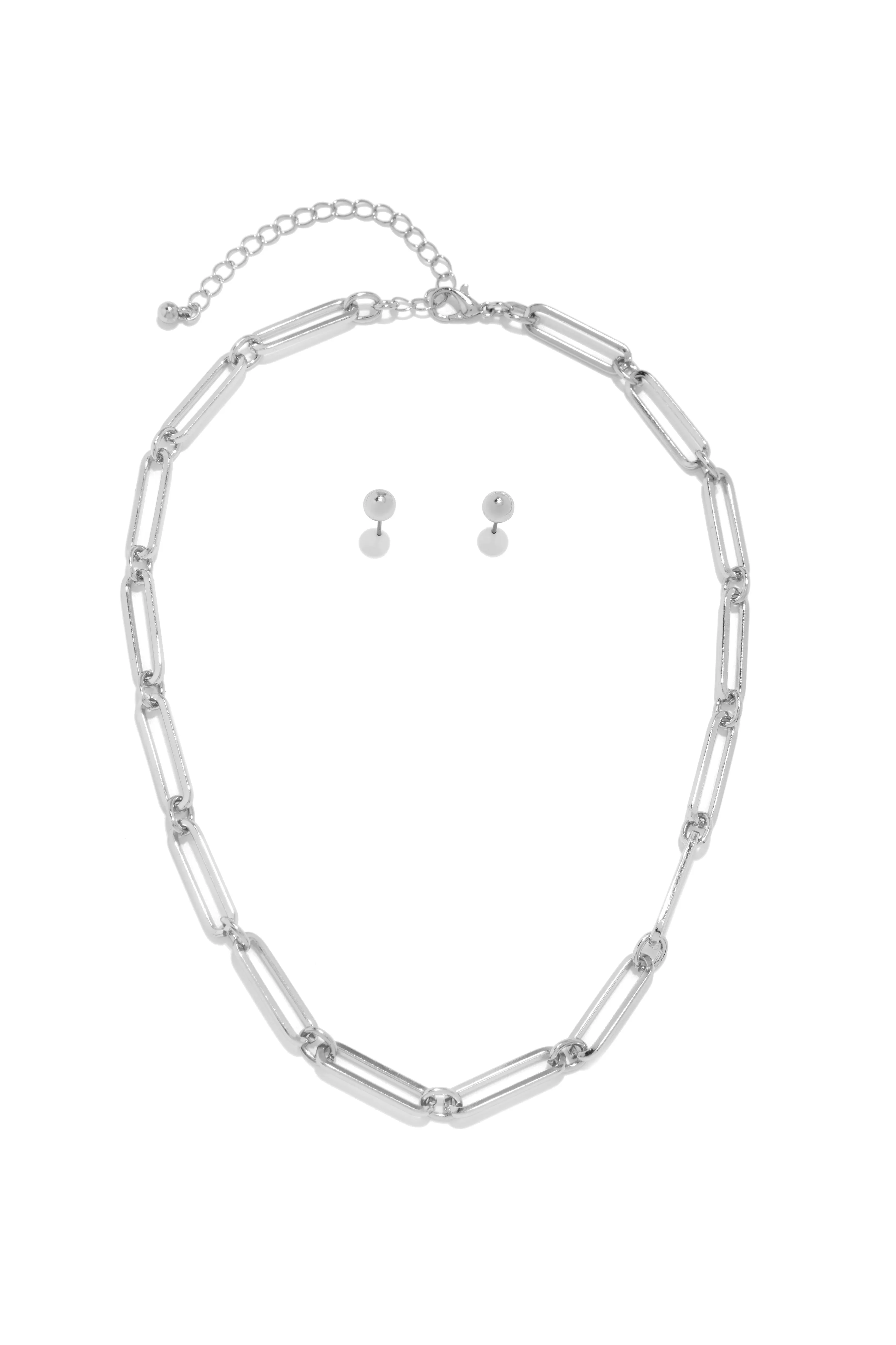 Liandra Chain Link Necklace - Silver sold by Miss Lola product image thumbnail 3