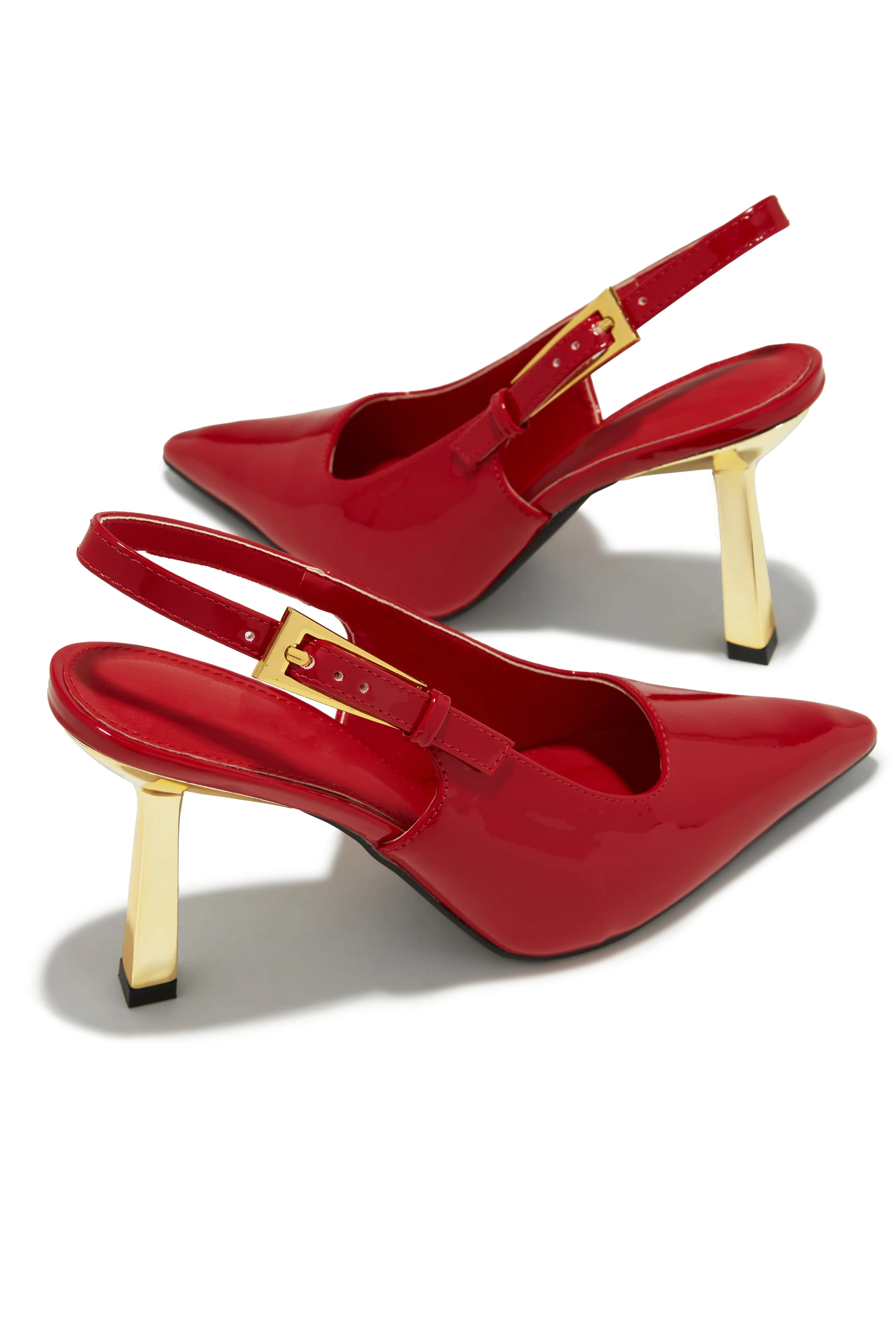 Charlotte Slingback Pumps - Red sold by Miss Lola product image thumbnail 2