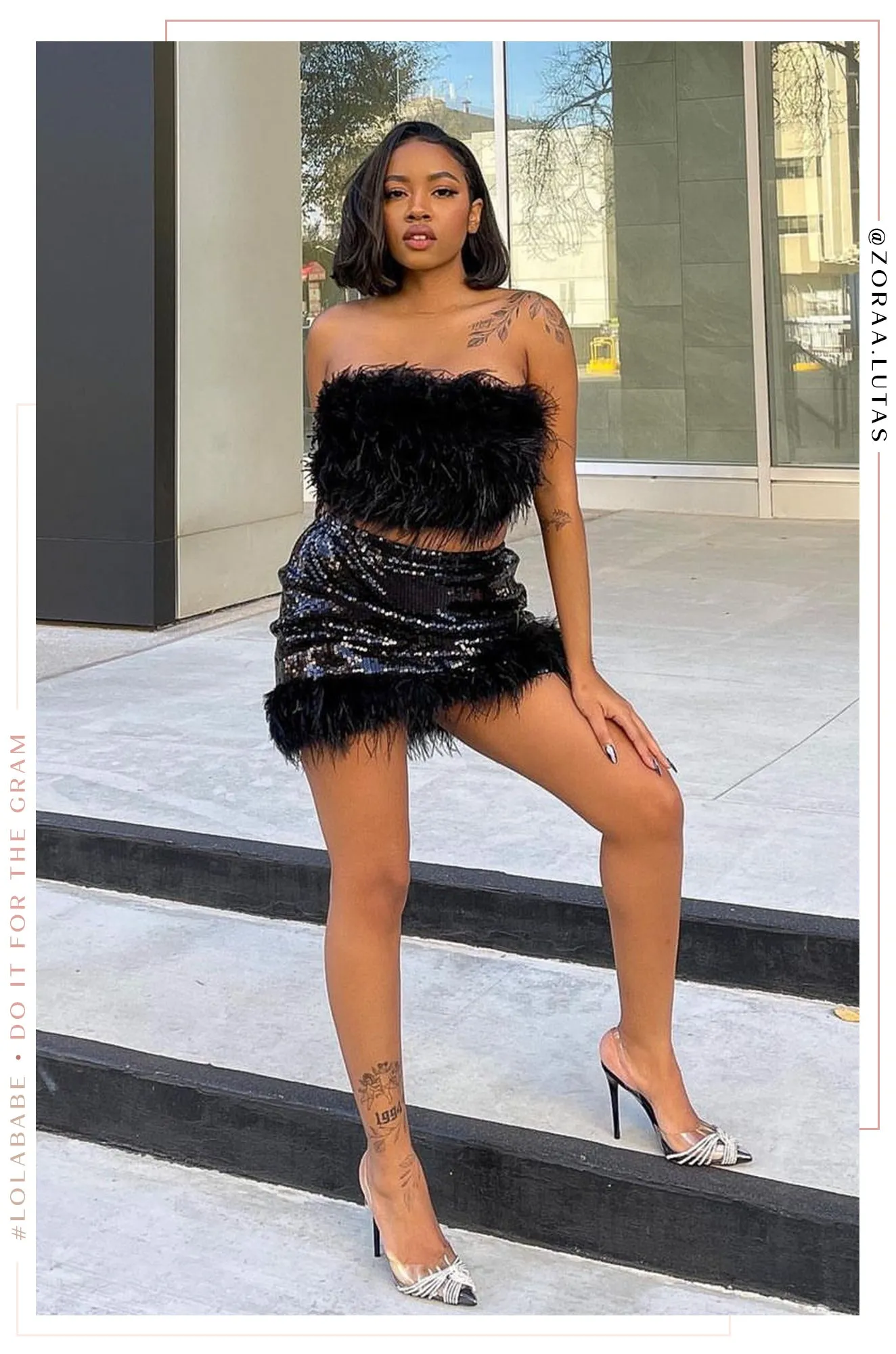 Anya Embellished Pointed Toe Pumps - Black sold by Miss Lola product image thumbnail 5