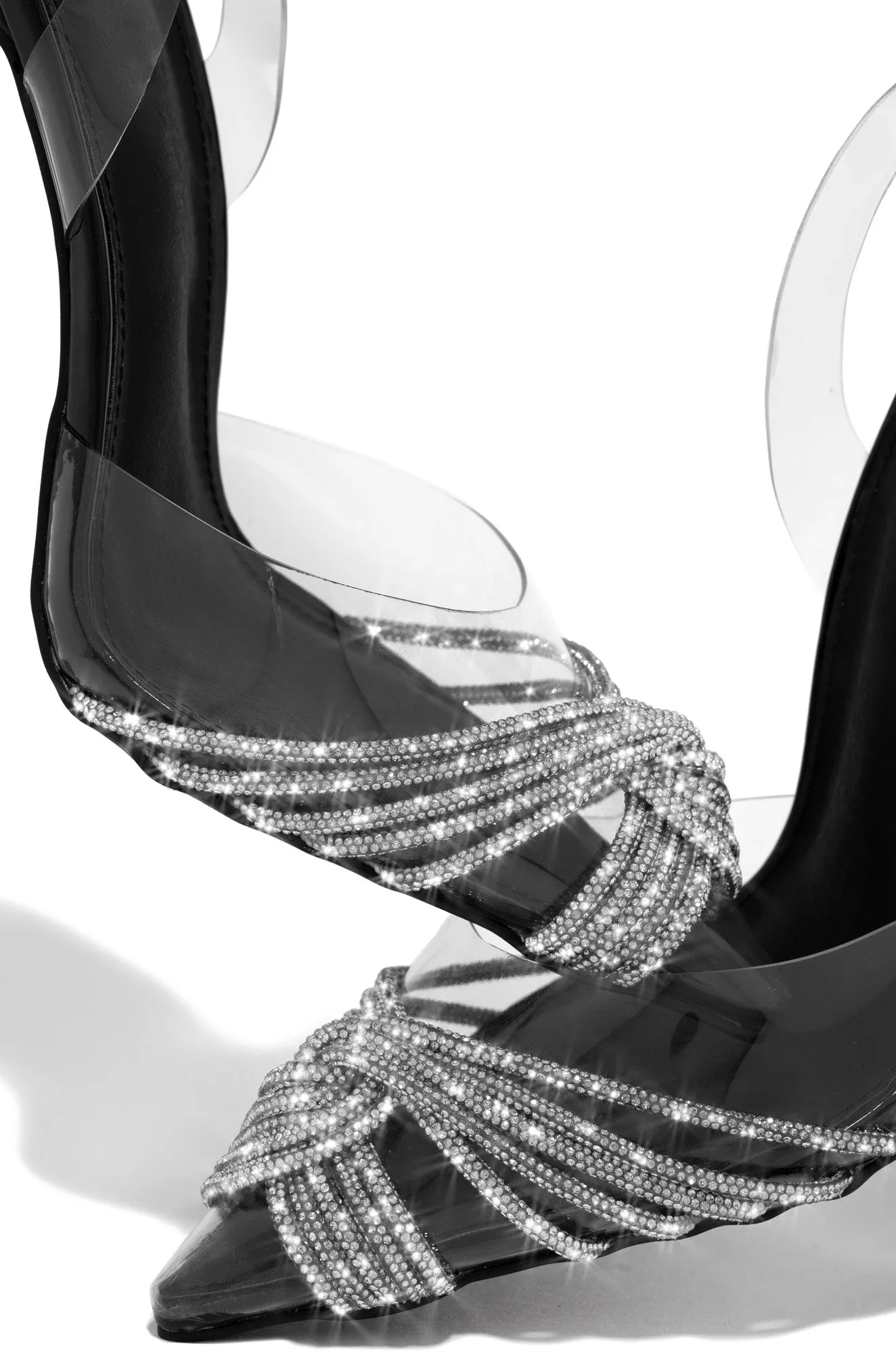 Anya Embellished Pointed Toe Pumps - Black sold by Miss Lola product image thumbnail 2