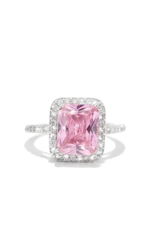Adelaya Embellished CZ Stone Ring - Pink sold by Miss Lola