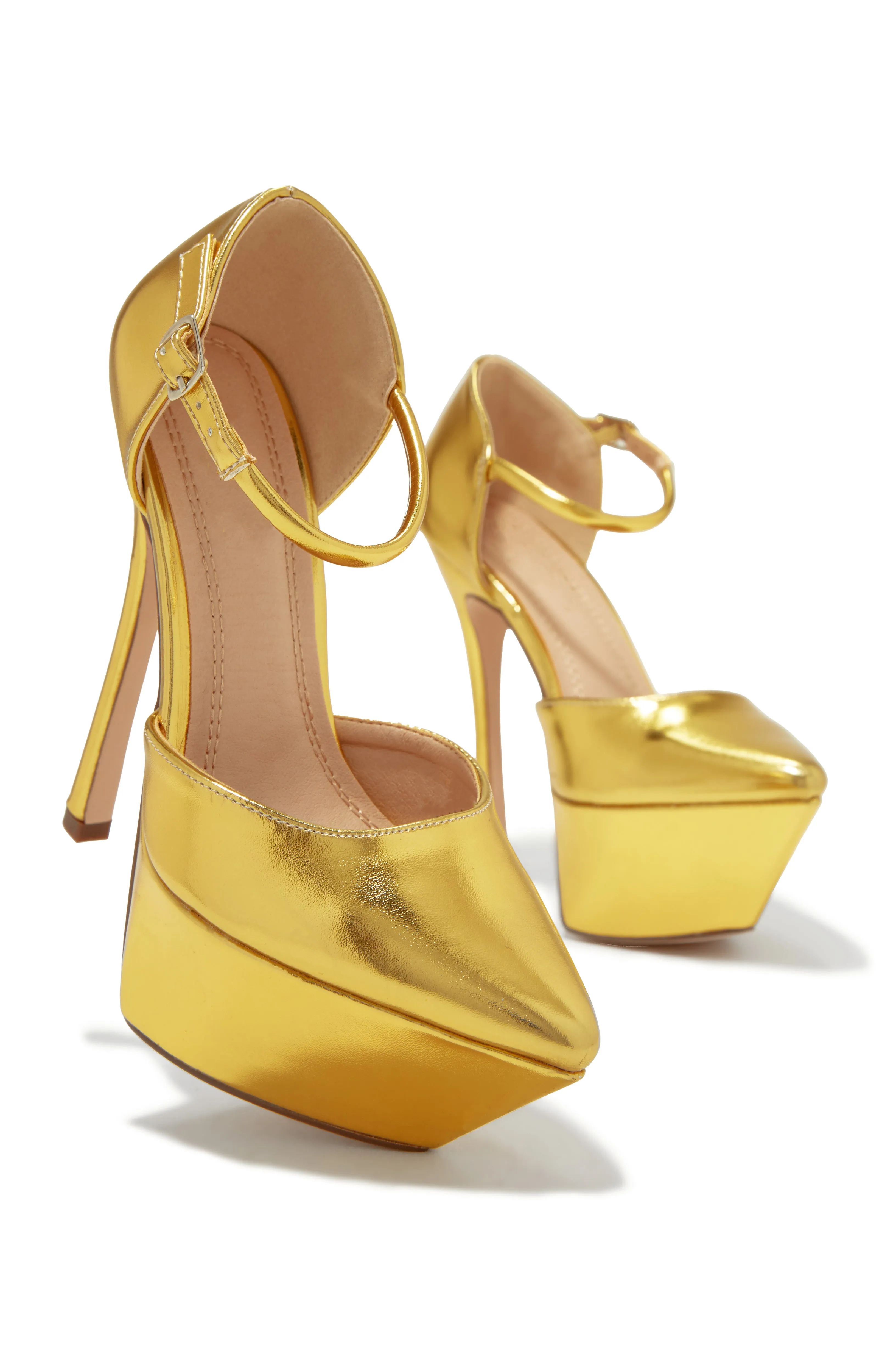 Giada Platform High Heels - Gold sold by Miss Lola product image thumbnail 4