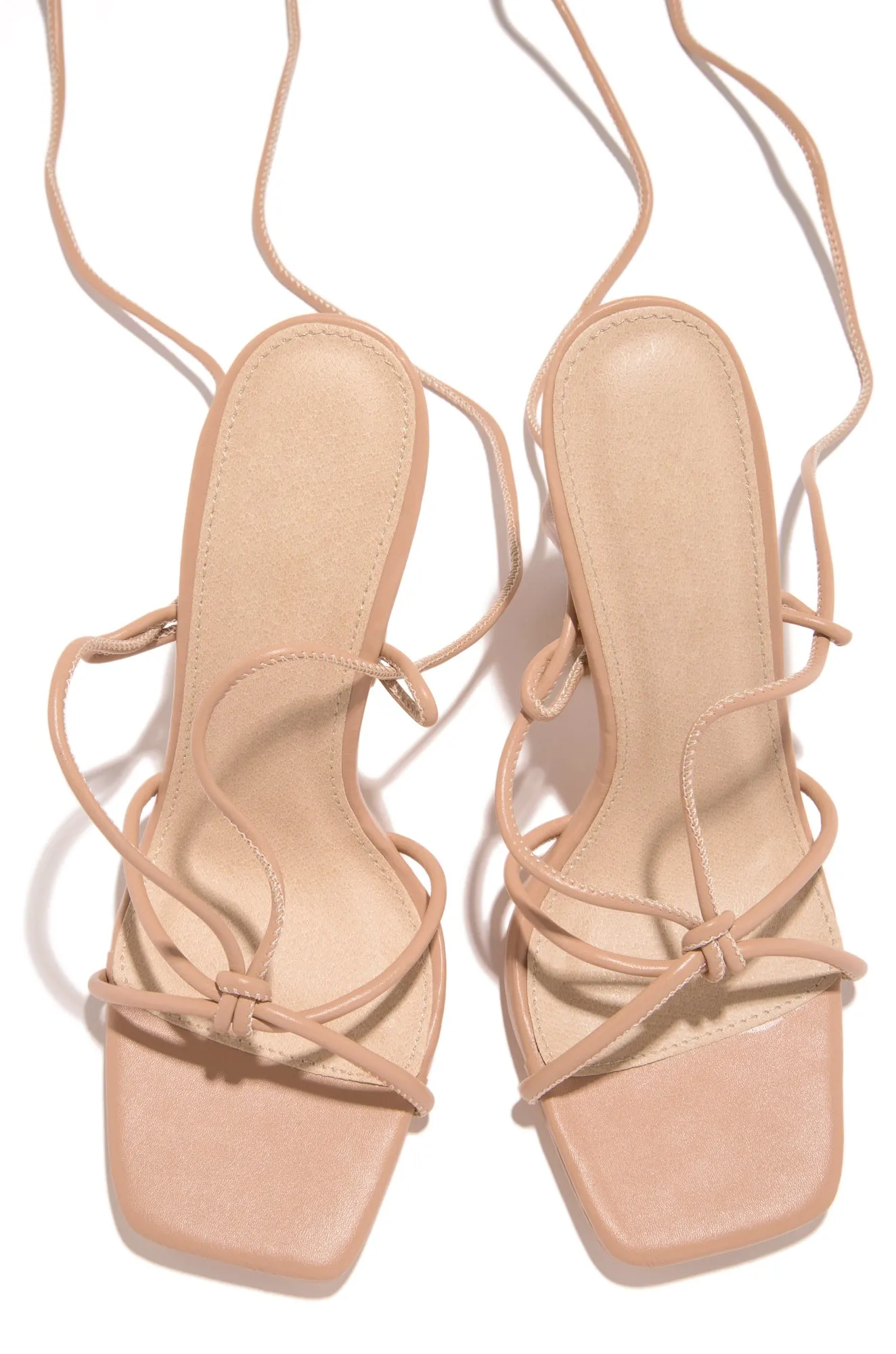 VIP Babes Lace Up High Heels - Nude sold by Miss Lola product image thumbnail 4
