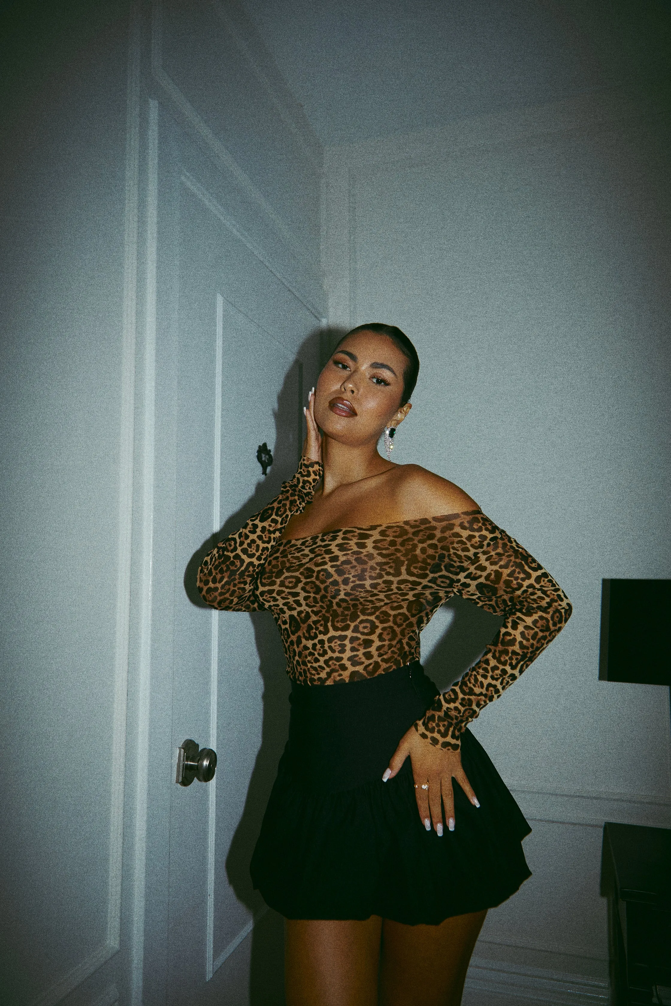 Giuliana High Waist Mini Puff Skirt - Black sold by Miss Lola product image thumbnail 2