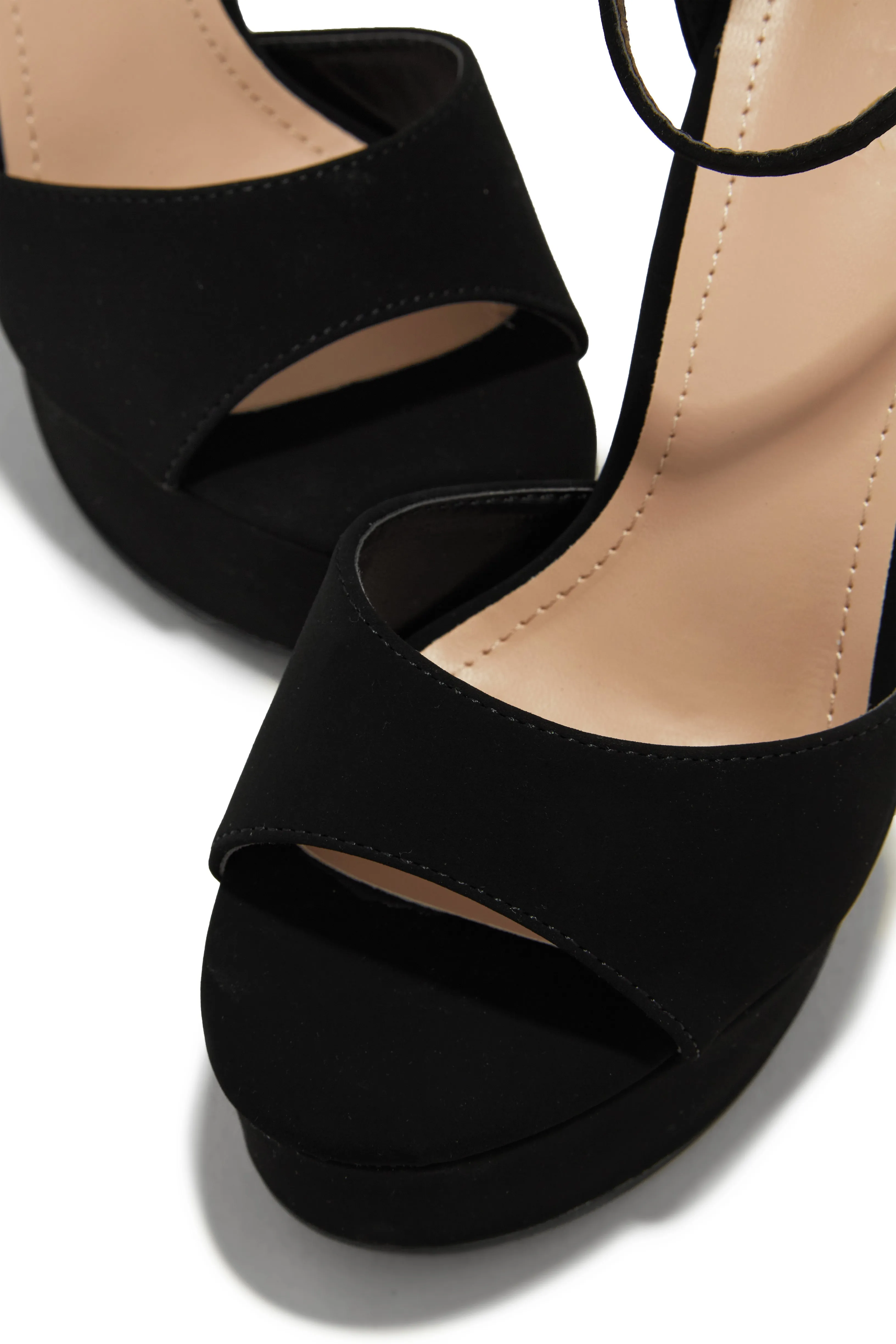 Penelope Platform Block High Heels - Black sold by Miss Lola product image thumbnail 4