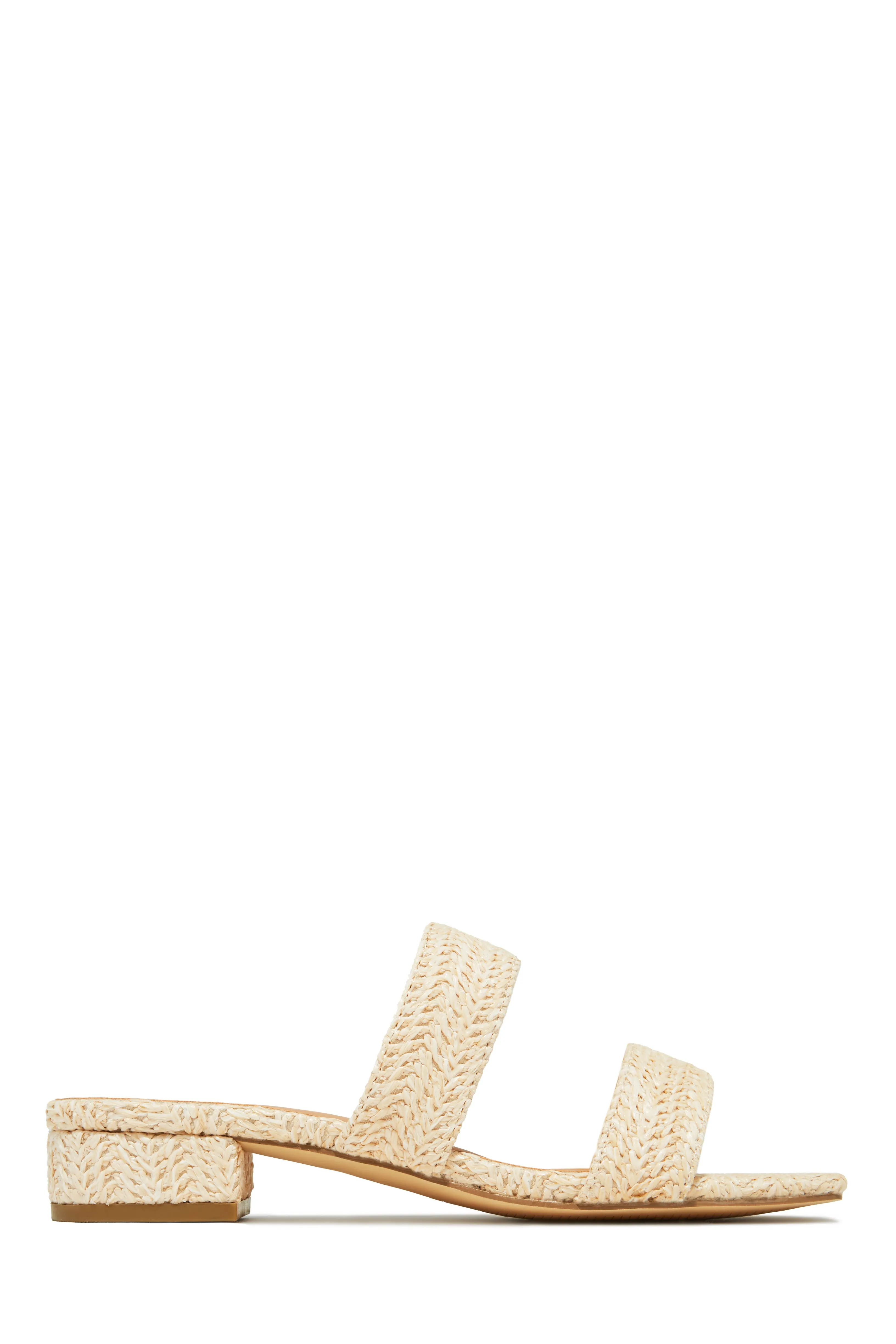 Mirabella Slip On Mini Heel Sandals - Natural sold by Miss Lola product image thumbnail 4
