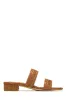 Mirabella Slip On Mini Heel Sandals - Natural sold by Miss Lola