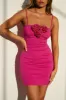 New Lover Rosette Mini Dress - Pink sold by Miss Lola