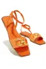 Riviera Sun Ankle Strap Sandals - Orange sold by Miss Lola