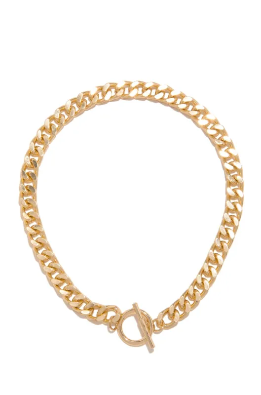 Frances Gold-Tone Chain Toggle Necklace - Gold sold by Miss Lola