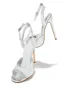 Vixen Mary Jane Strap High Heels - Silver sold by Miss Lola