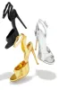 Vixen Mary Jane Strap High Heels - Silver sold by Miss Lola