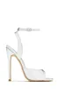 Vixen Mary Jane Strap High Heels - Silver sold by Miss Lola