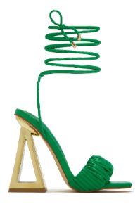 Zayla Lace Up High Heels - Black sold by Miss Lola