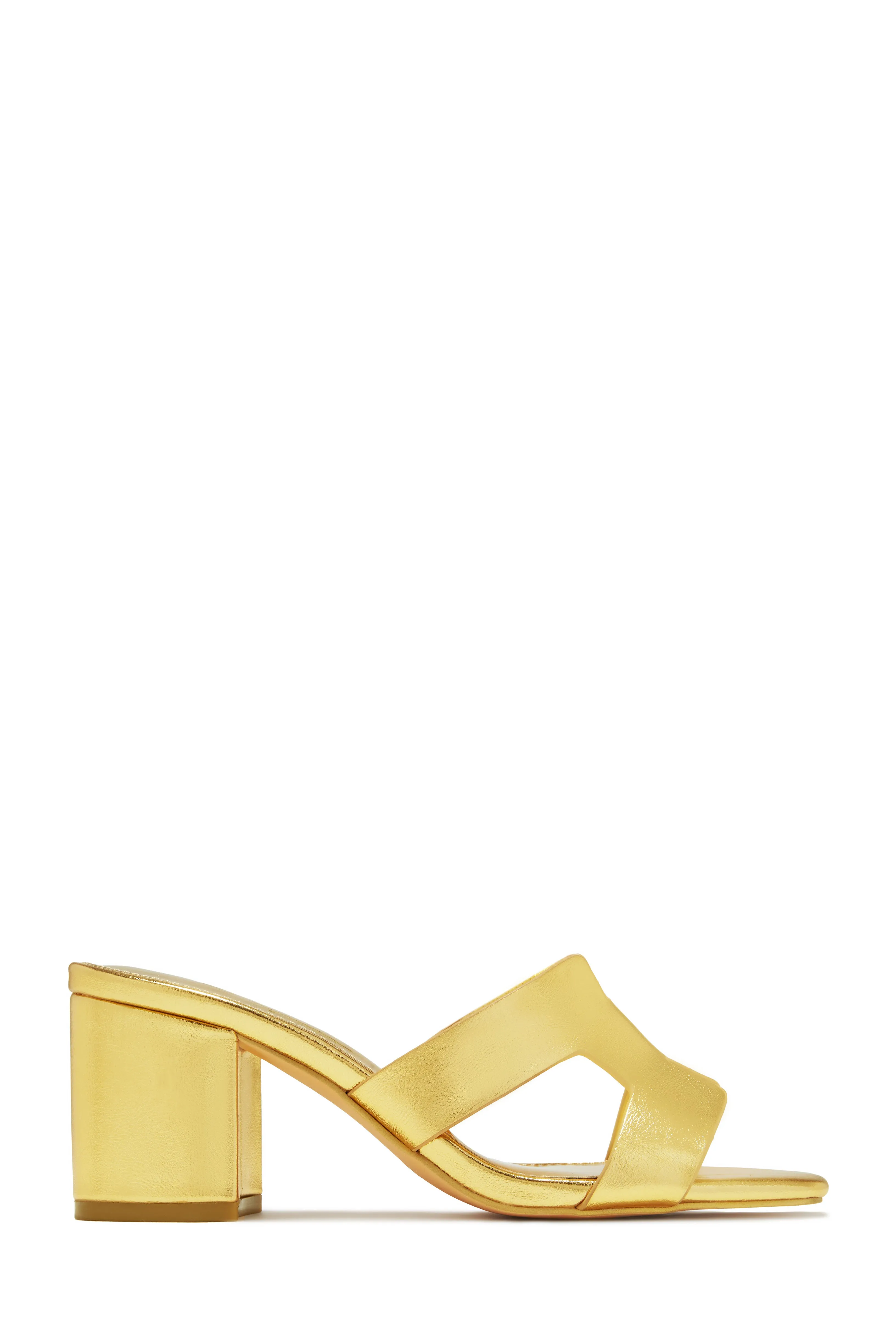 Carina Block Heel Mules - Gold sold by Miss Lola product image thumbnail 5