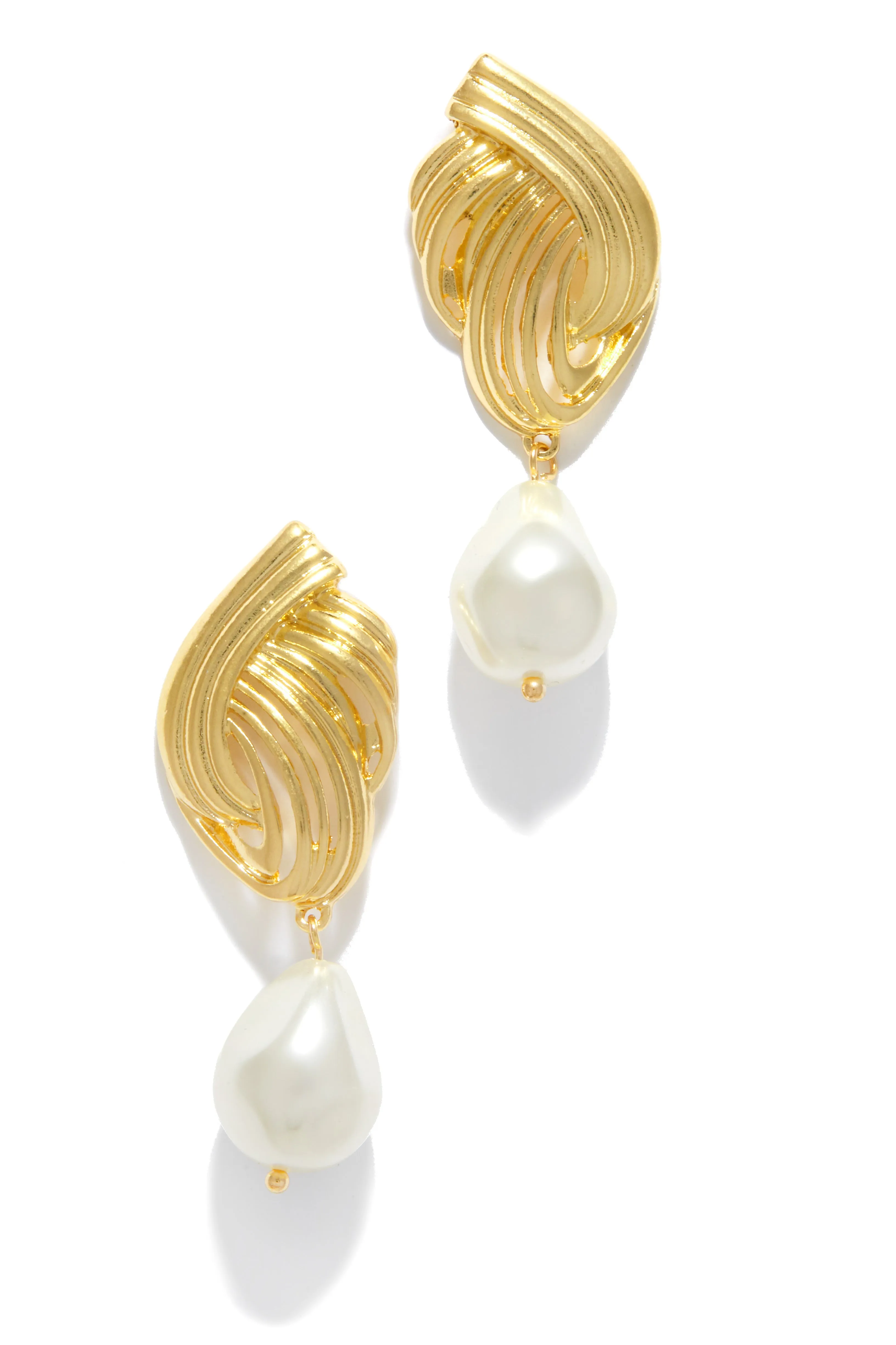Karoly Pearl Embellished Earring - Gold sold by Miss Lola product image thumbnail 3