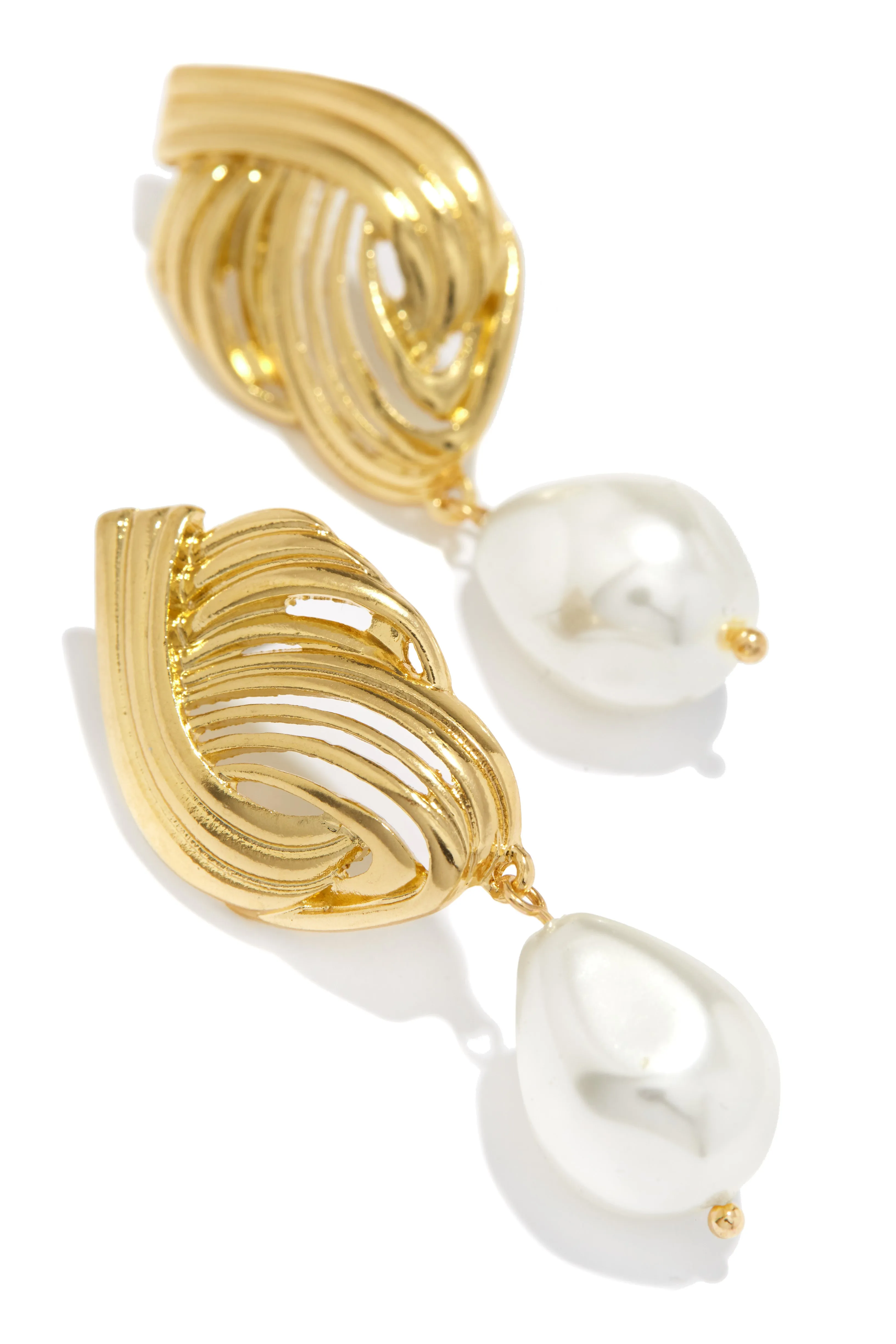 Karoly Pearl Embellished Earring - Gold sold by Miss Lola product image thumbnail 2
