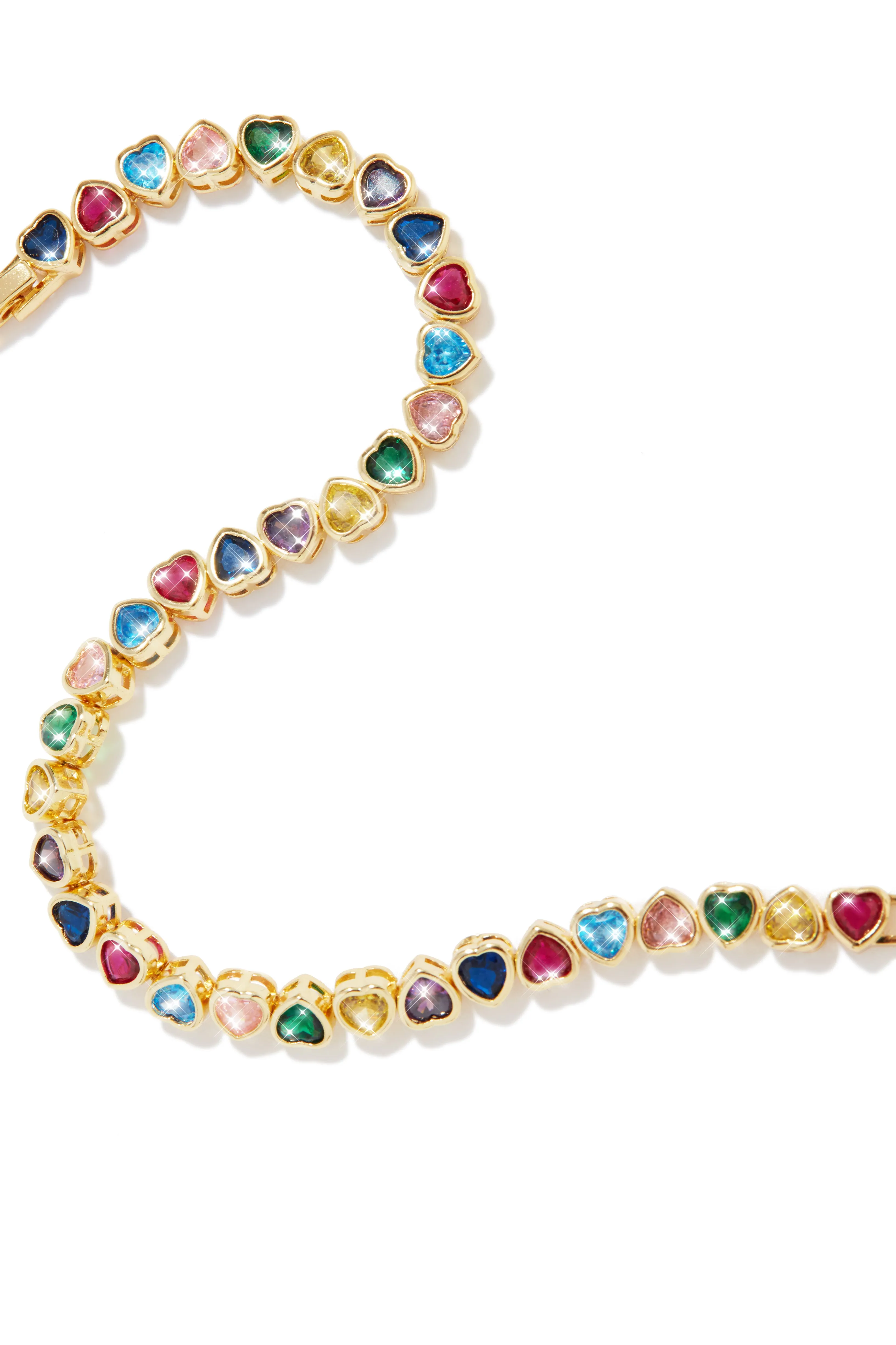 Sweet Love Heart Embellished Bracelet - Gold Multi sold by Miss Lola product image thumbnail 2
