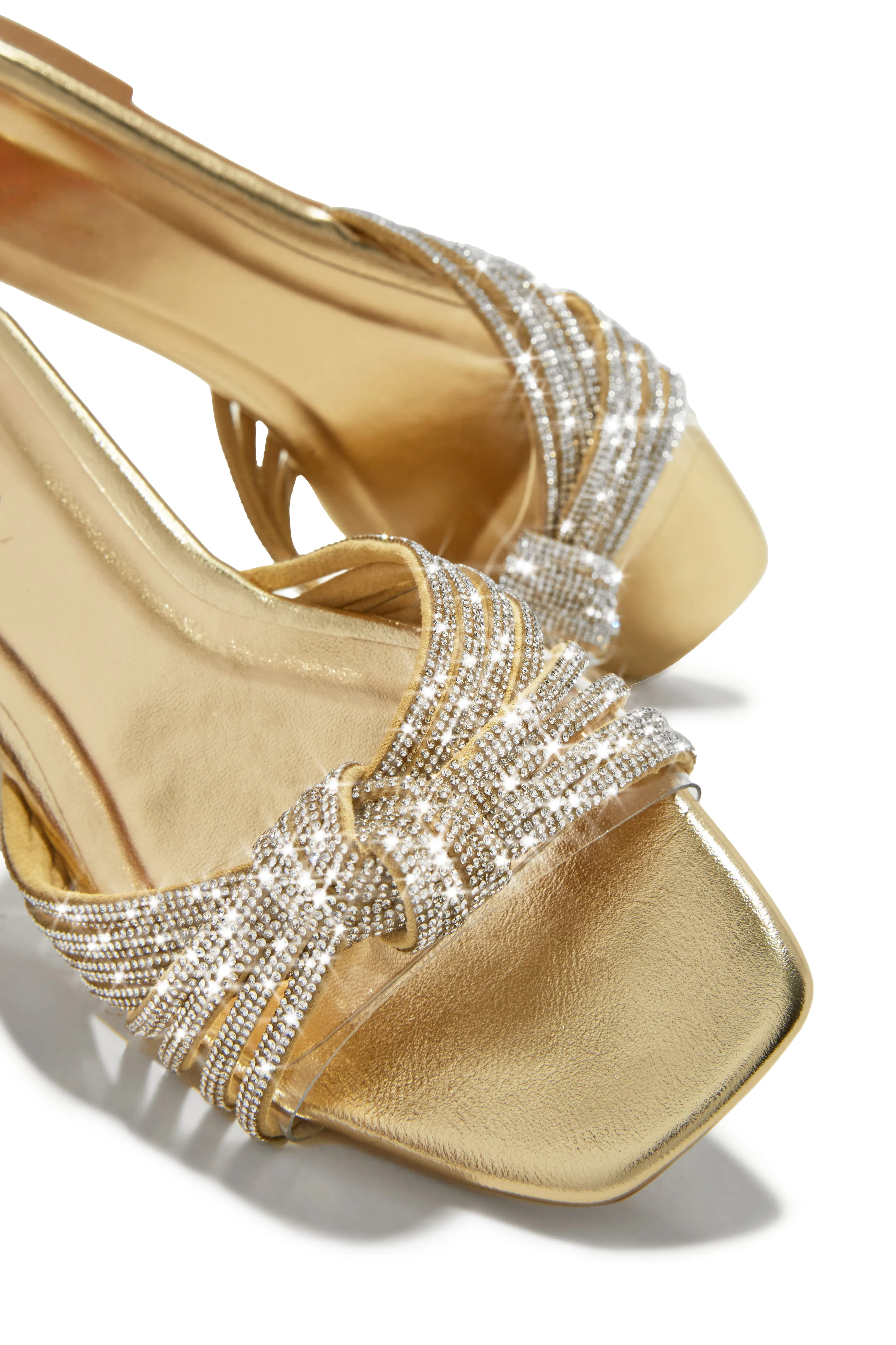 Pretty Soul Embellished Slip On Sandals - Gold sold by Miss Lola product image thumbnail 2