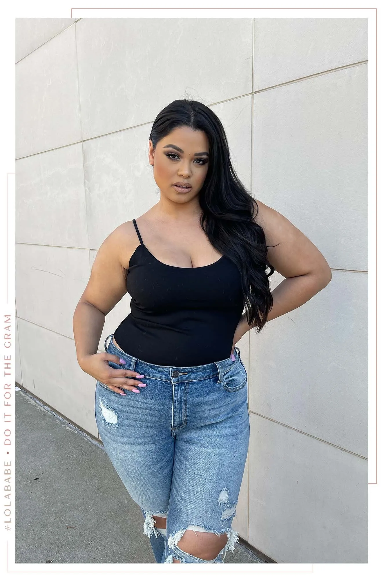 Jaila Sleeveless Bodysuit - Black sold by Miss Lola