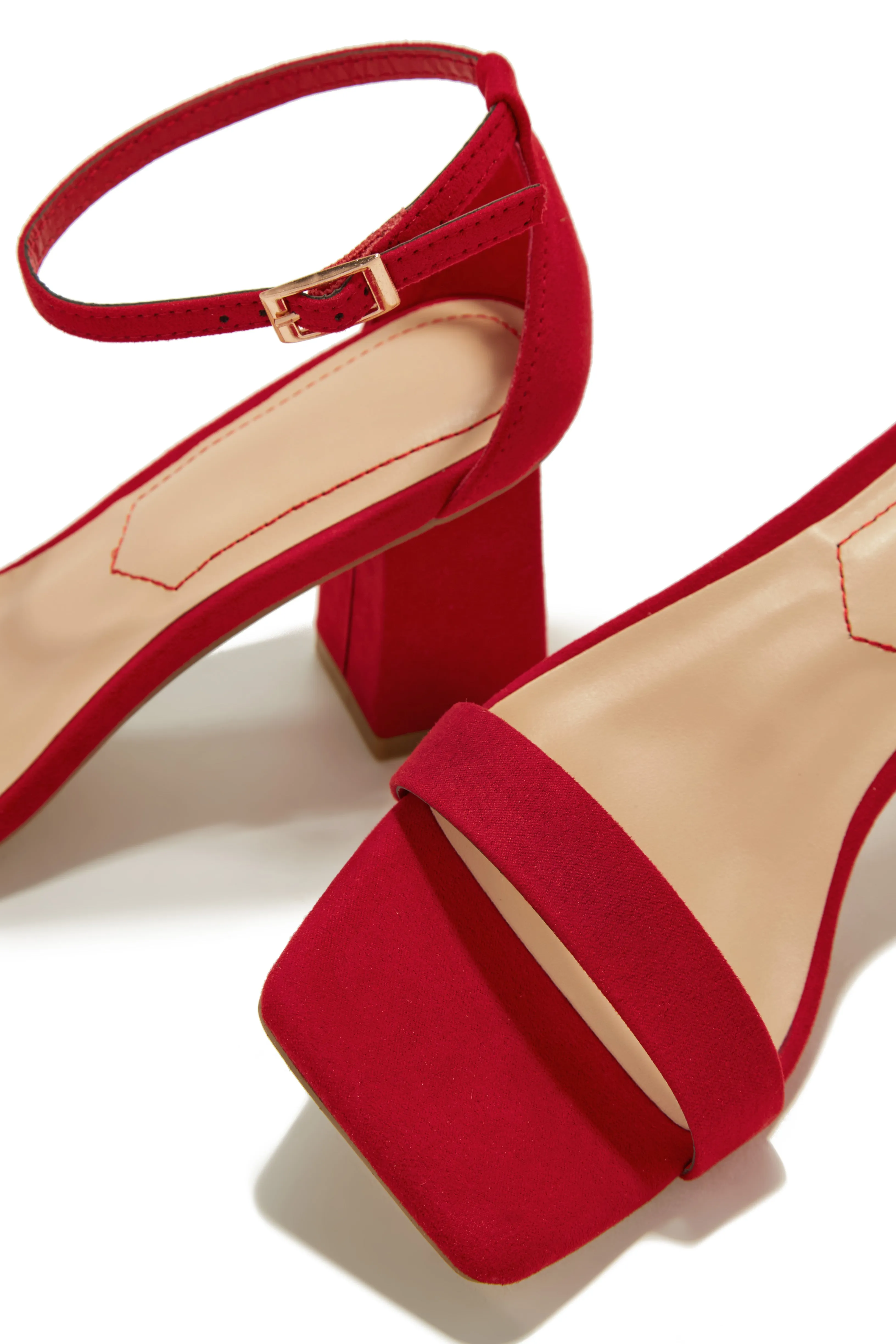 Tamia Block Mid Heels - Red sold by Miss Lola product image thumbnail 2