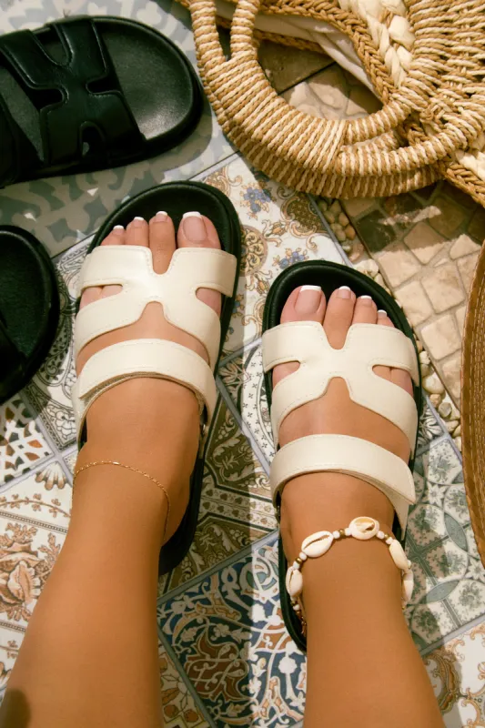 Baja Resort Chunky Slip On Sandals - Beige sold by Miss Lola