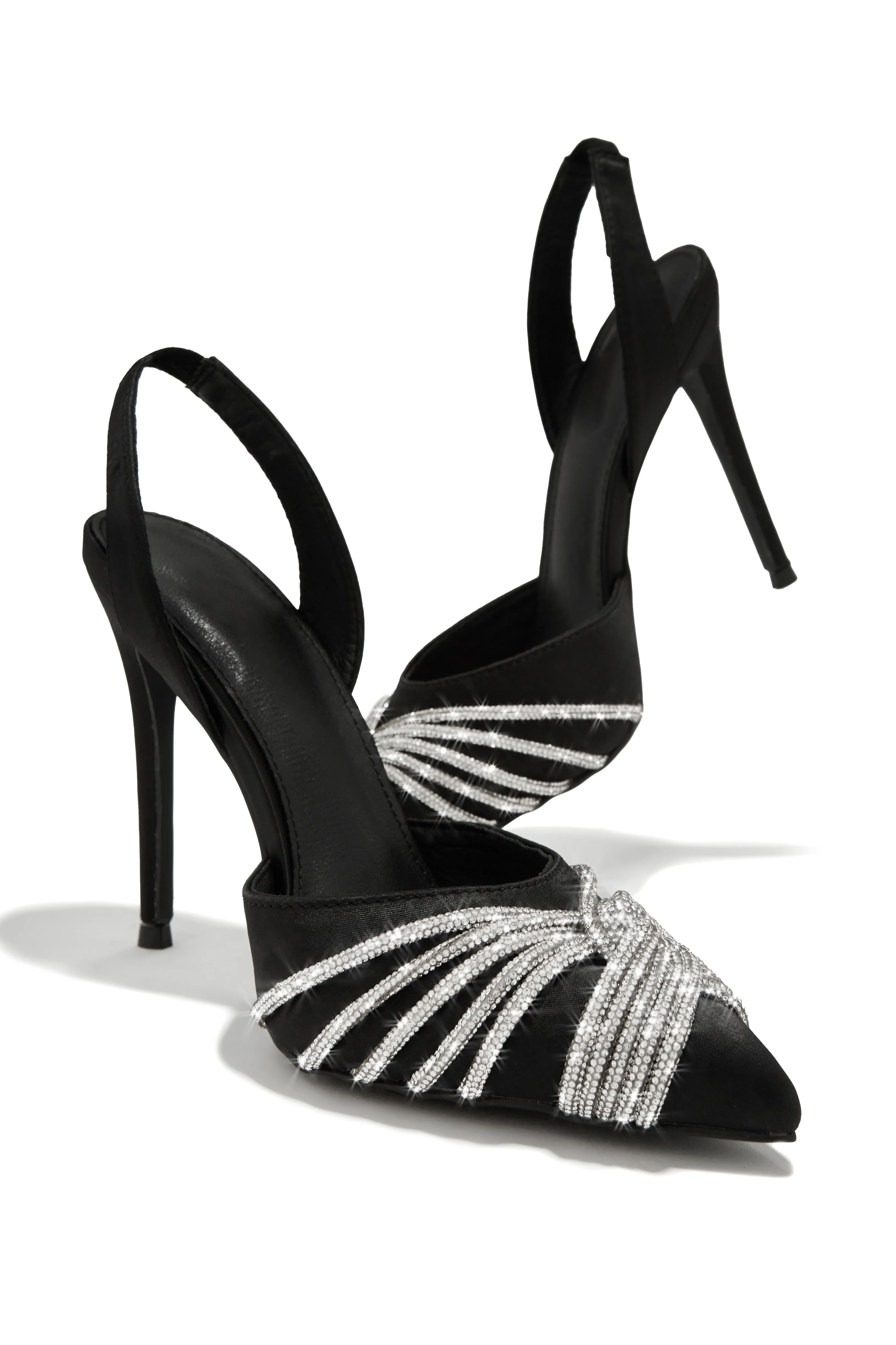 Her World Embellished High Heel Pumps - Black sold by Miss Lola product image thumbnail 5
