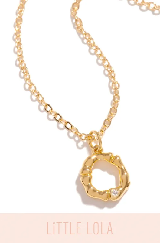 Mini O Necklace - Gold sold by Miss Lola