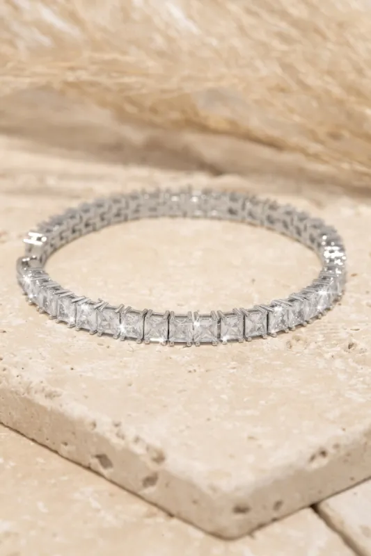Love Always Cubic Zirconia Bracelet - Silver sold by Miss Lola