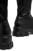 Brooklyn Way Platform Combat Boots - Black PU sold by Miss Lola