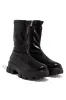 Brooklyn Way Platform Combat Boots - Black PU sold by Miss Lola