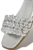 Tulum Sun Slip On Sandals - Silver sold by Miss Lola