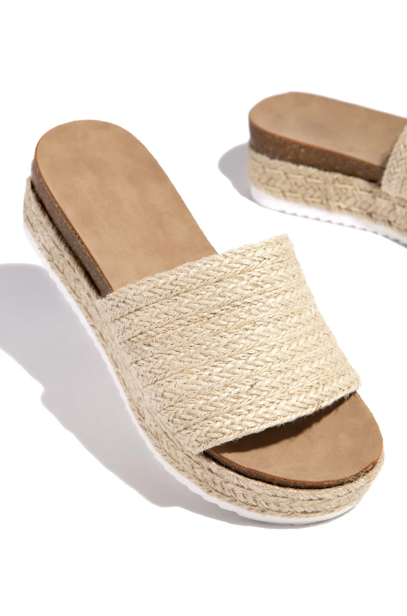 Puerto Nuevo Platform Espadrille Sandals - Nude sold by Miss Lola product image thumbnail 4