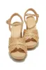 Coastal Resort Platform Block Heels - Natural sold by Miss Lola